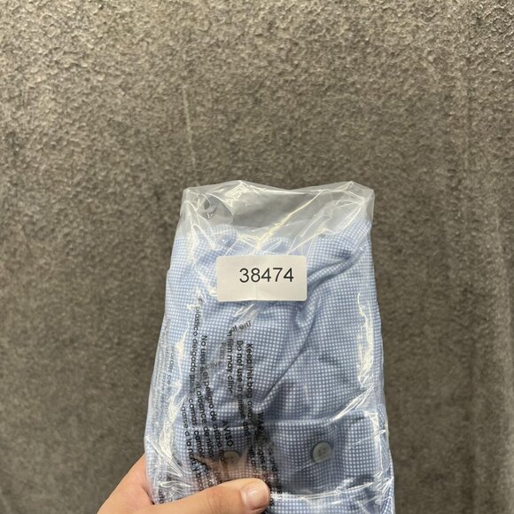 Jack Nicklaus Polo Shirt Mens XL Light Blue Check Golf Performance Short Sleeve - Picture 10 of 10